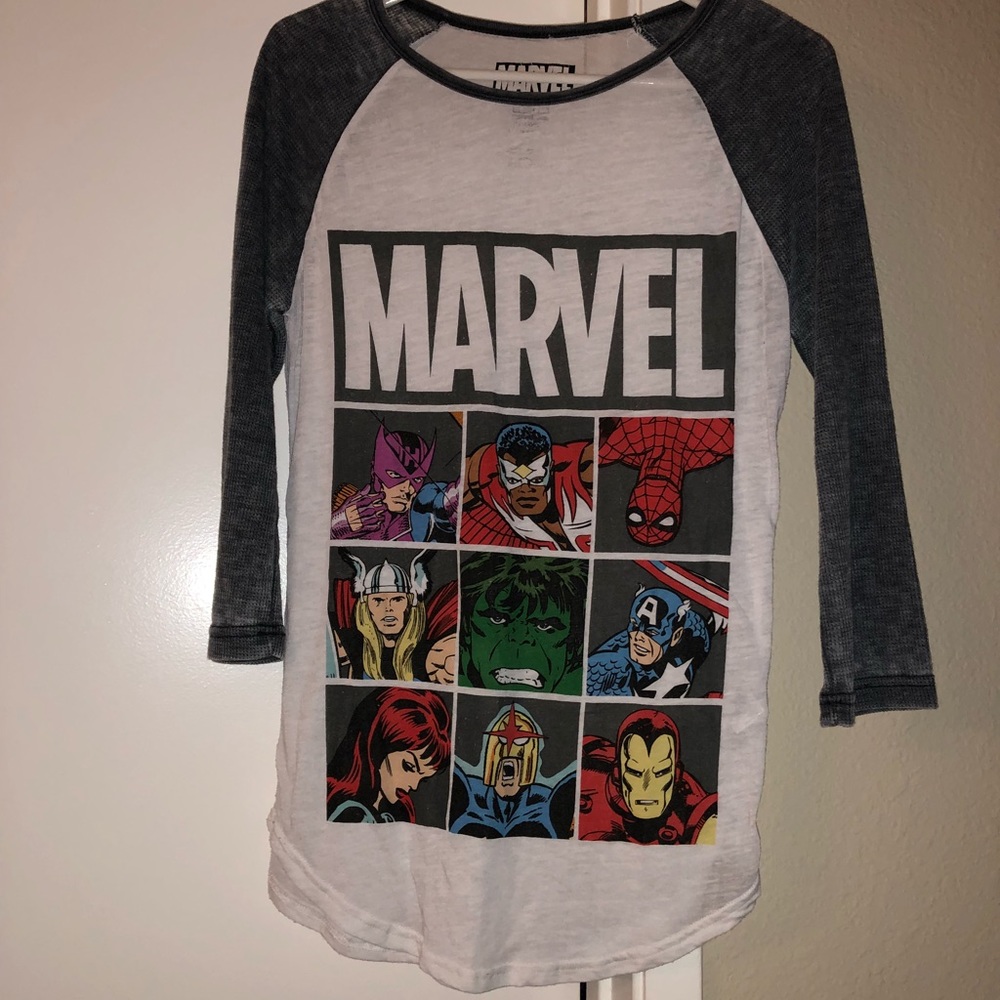 Women's Marvel Avenger's Baseball Tee, Size Small